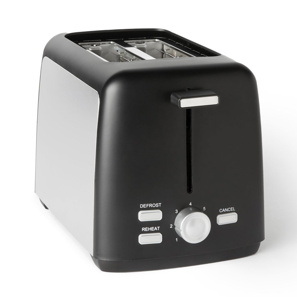 Tostadora 2 rebanadas 800W con 7 niveles y ranuras extra anchas