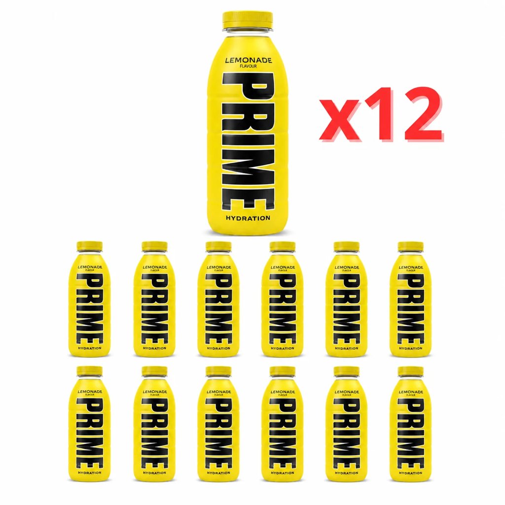 Pack 12 botellas Prime Hydration Lemonade – 6 L de refresco isotónico