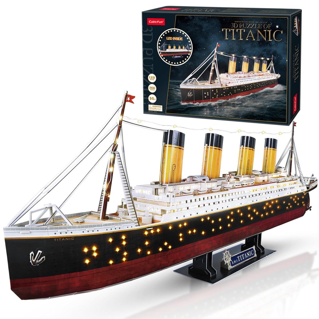 Maqueta LED del Titanic: gran modelo de 266 piezas
