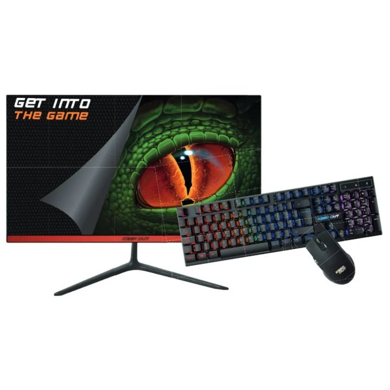 Pack gaming: Monitor 21.5" FullHD + teclado y ratón RGB