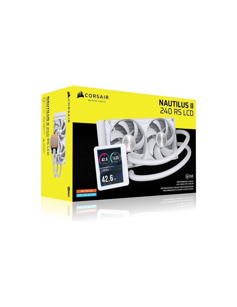 Corsair Nautilus II 240 RS LCD blanco: refrigeración líquida 240 mm