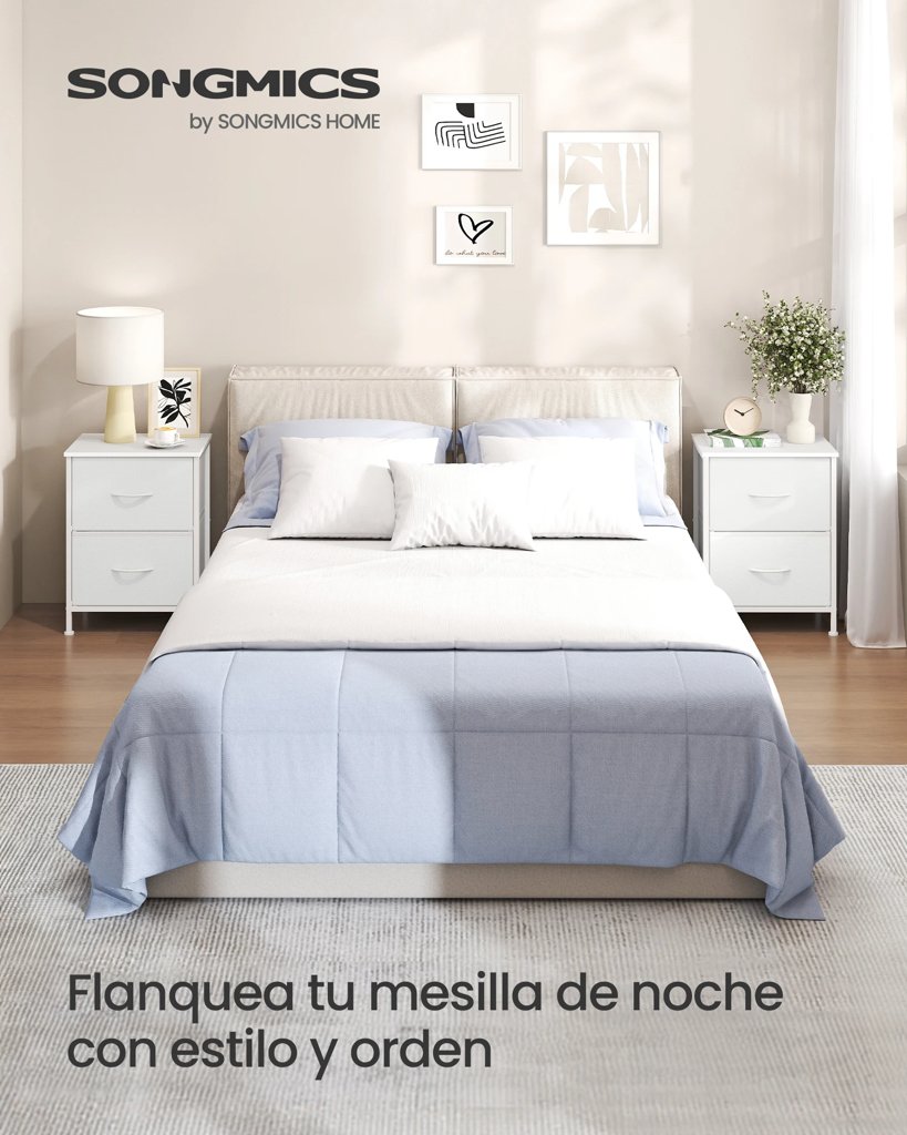 Mesa de Noche con 2 Cajones