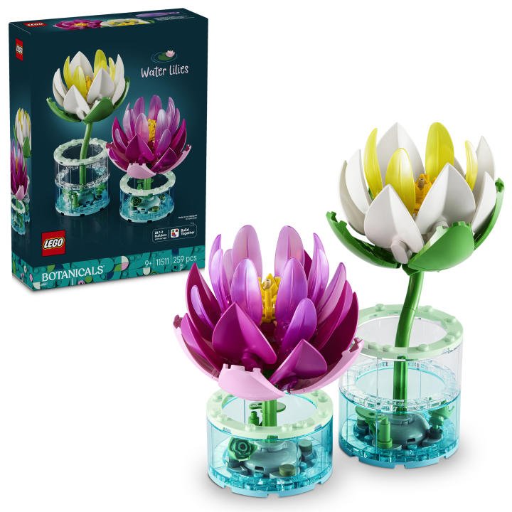 Set LEGO Botanicals: nenúfares y jarrones para decorar