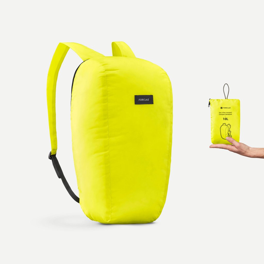 Mochila Forclaz Compact 10 L: ligera y plegable para montaña y trekking