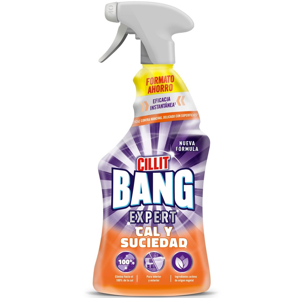 Cillit Bang Cal y Suciedad, potente limpiador baño, cocina, formato spray - 1 L,