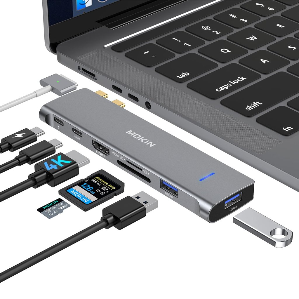 Adaptador USB C 7 en 2