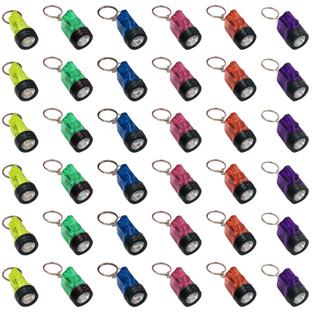 12 pequeñas linternas LED de aleación de aluminio con mosquetón