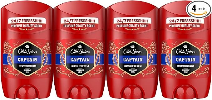 Old Spice Captain: desodorante en barra 4×50 ml sin aluminio
