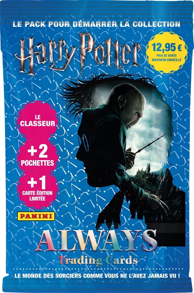 Pack inicial de cartas Harry Potter de Panini con funda y tarjeta limitada