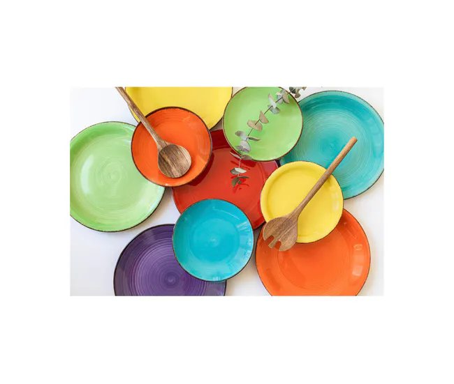 Vajilla 18 piezas multicolor: dale color a tu mesa