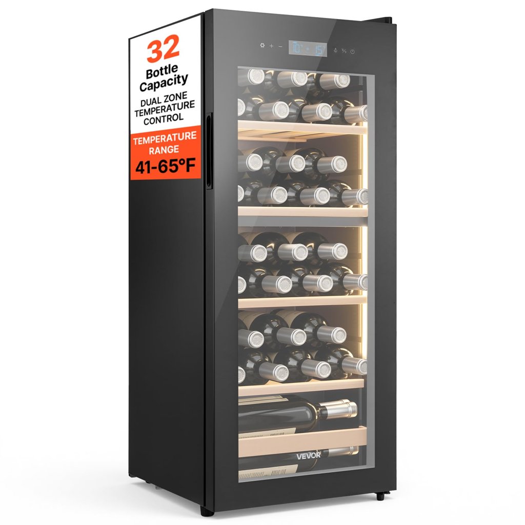 Vinoteca VEVOR 32 botellas: conserva tu vino a la temperatura perfecta