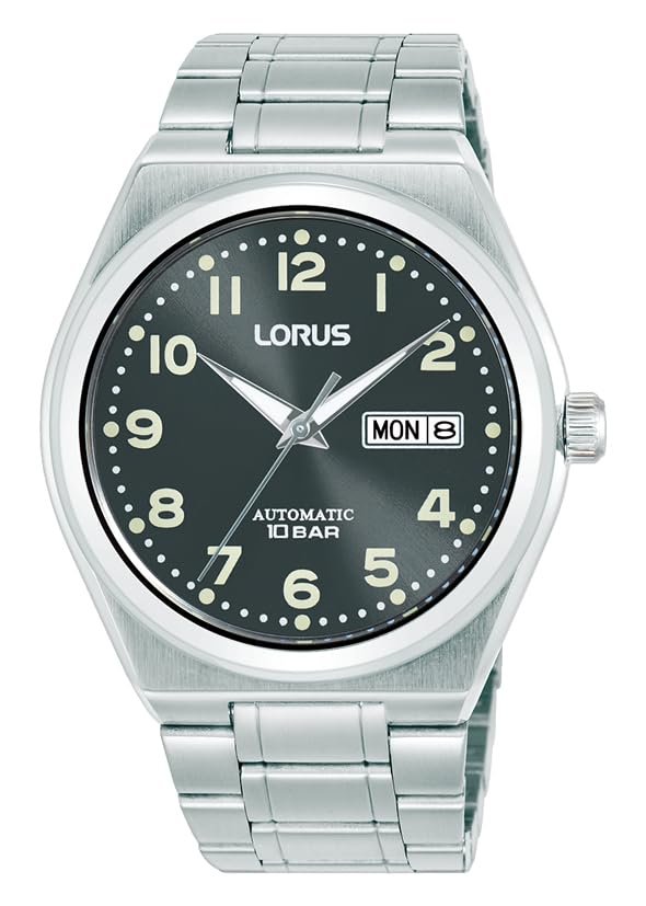 Reloj automático Lorus para hombre con acero y 10 BAR