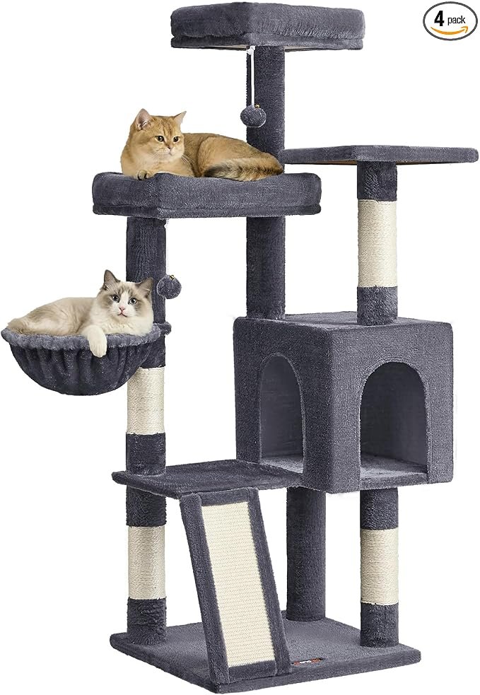 Árbol para gatos Feandrea: 3 niveles, rampa y hamaca