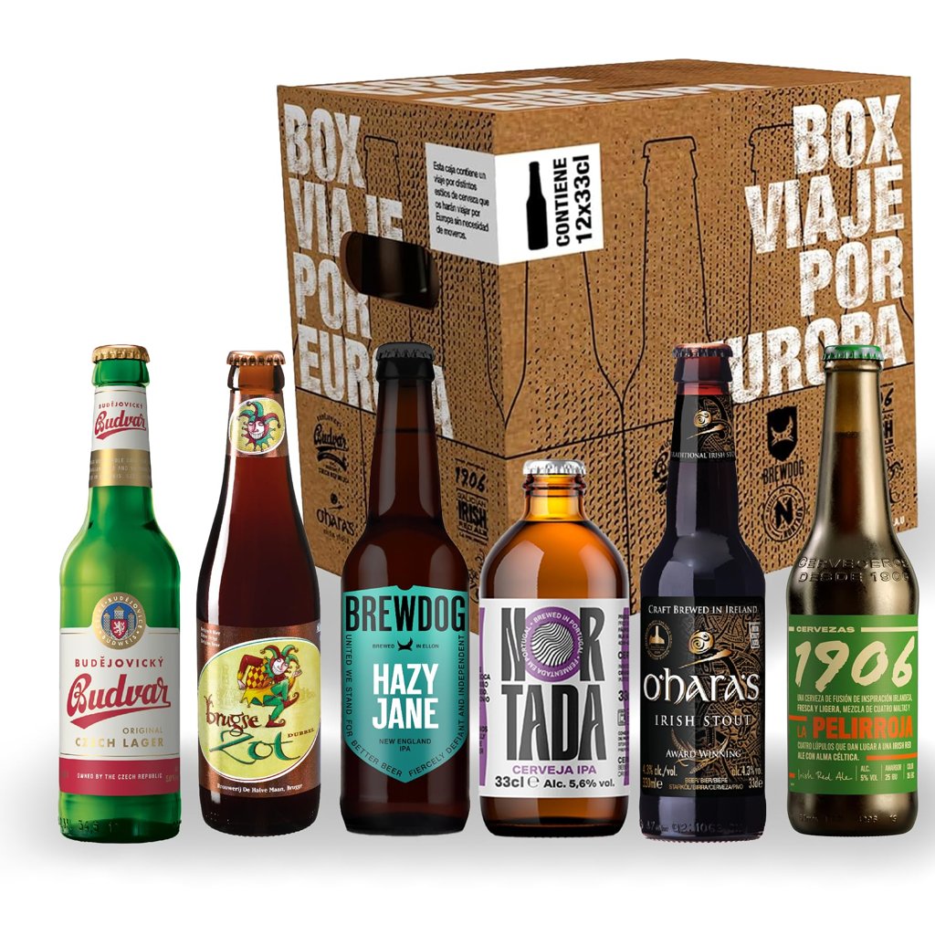 Pack degustación 12 cervezas europeas 33cl