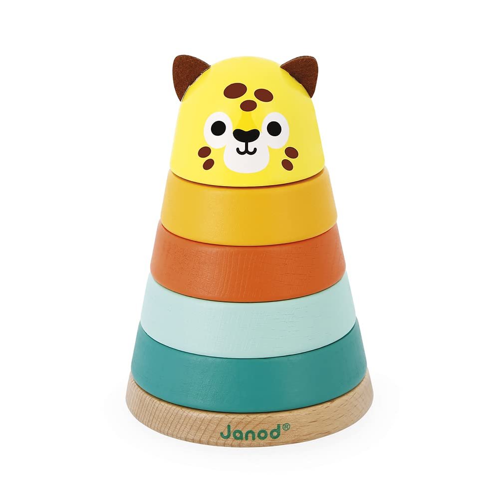 Set de 5 bloques de madera para bebés: apila y aprende