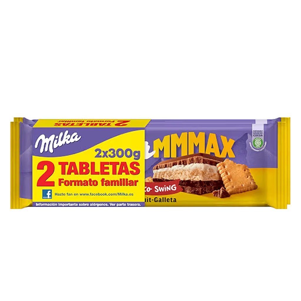 Pack de 4 tabletas Milka Mmmax 300 g – chocolate con leche