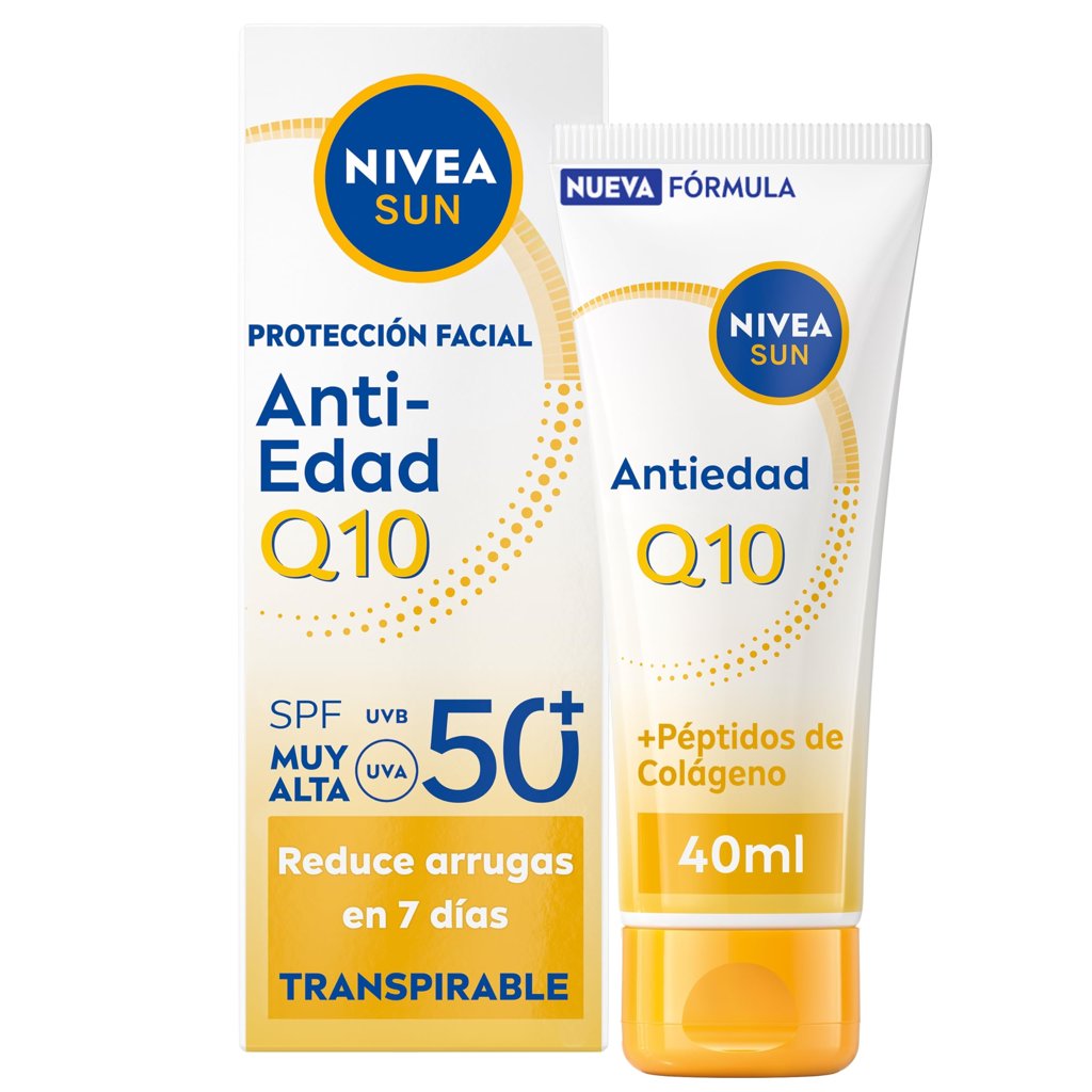 Protección solar facial antiedad