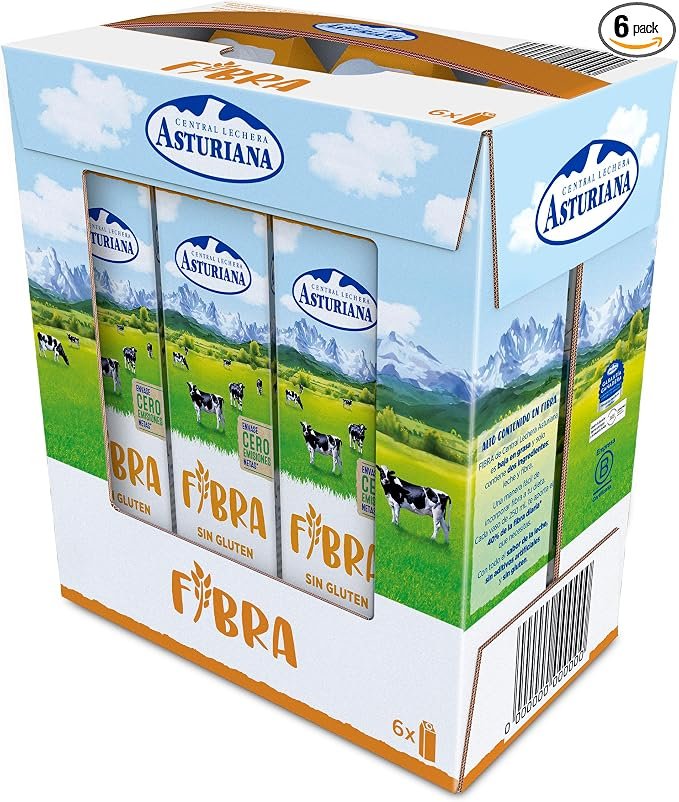 Leche semidesnatada con fibra, pack 6x1L a precio imbatible
