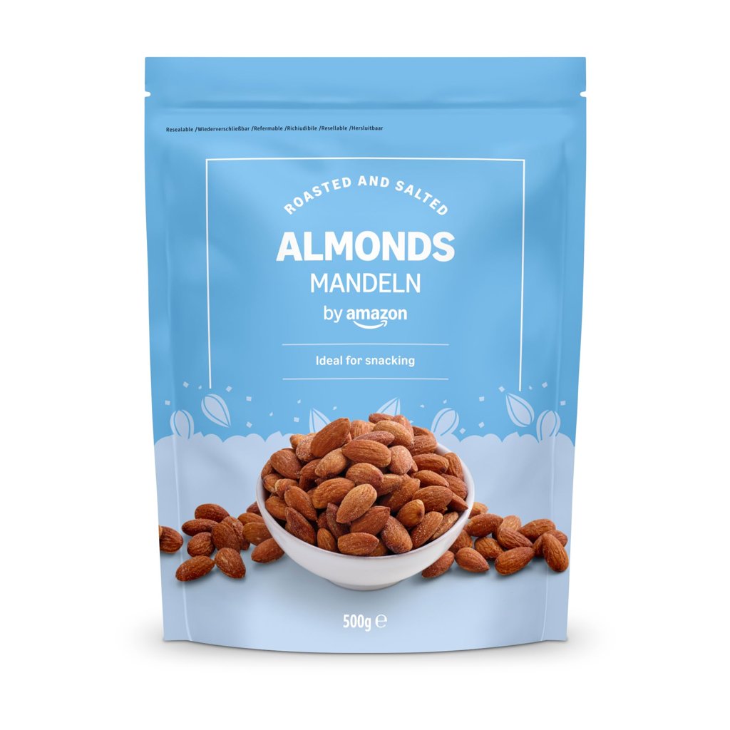 Almendras tostadas y saladas 500 g – sabor crujiente y saludable