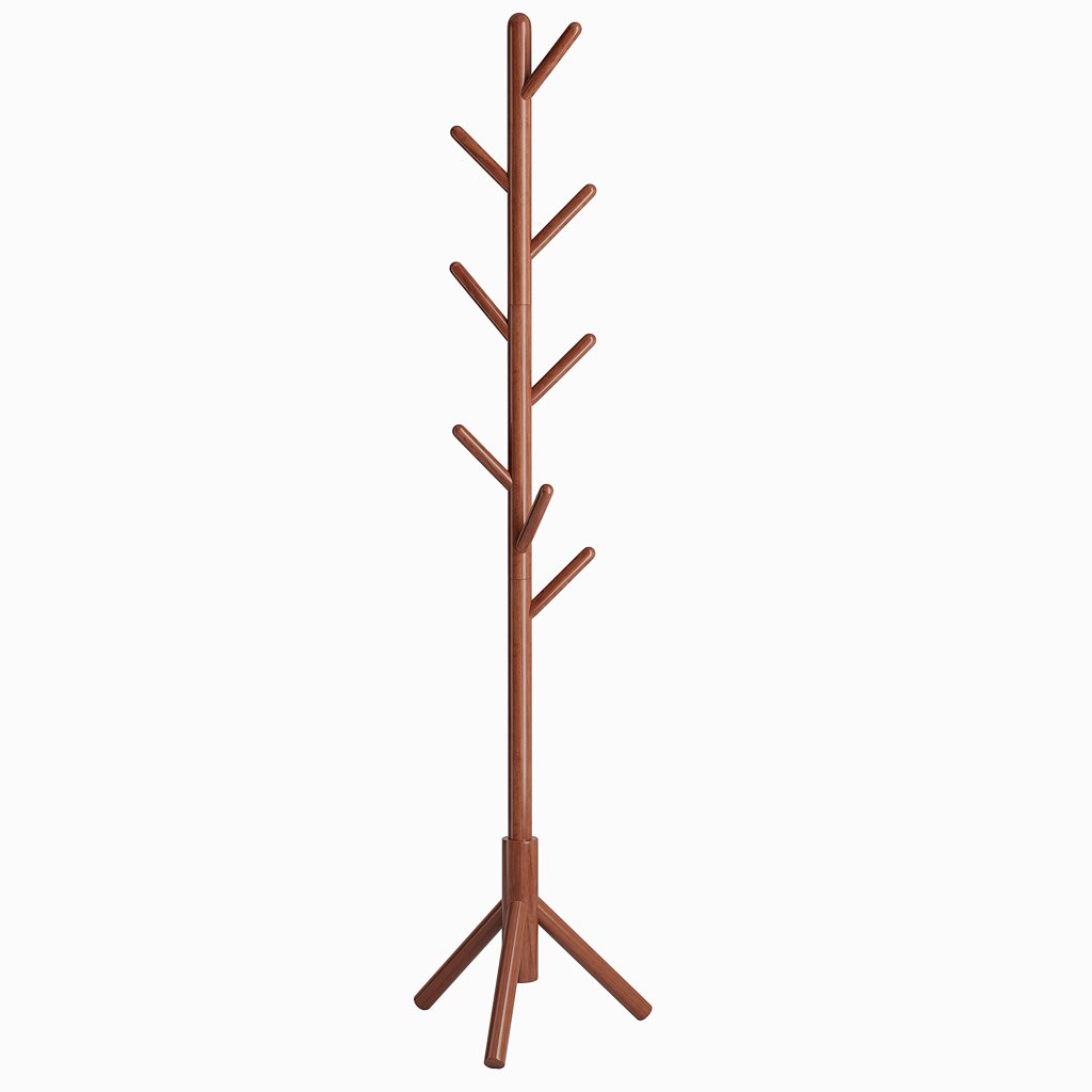 Perchero de madera estilo árbol con 8 ganchos – organización elegante