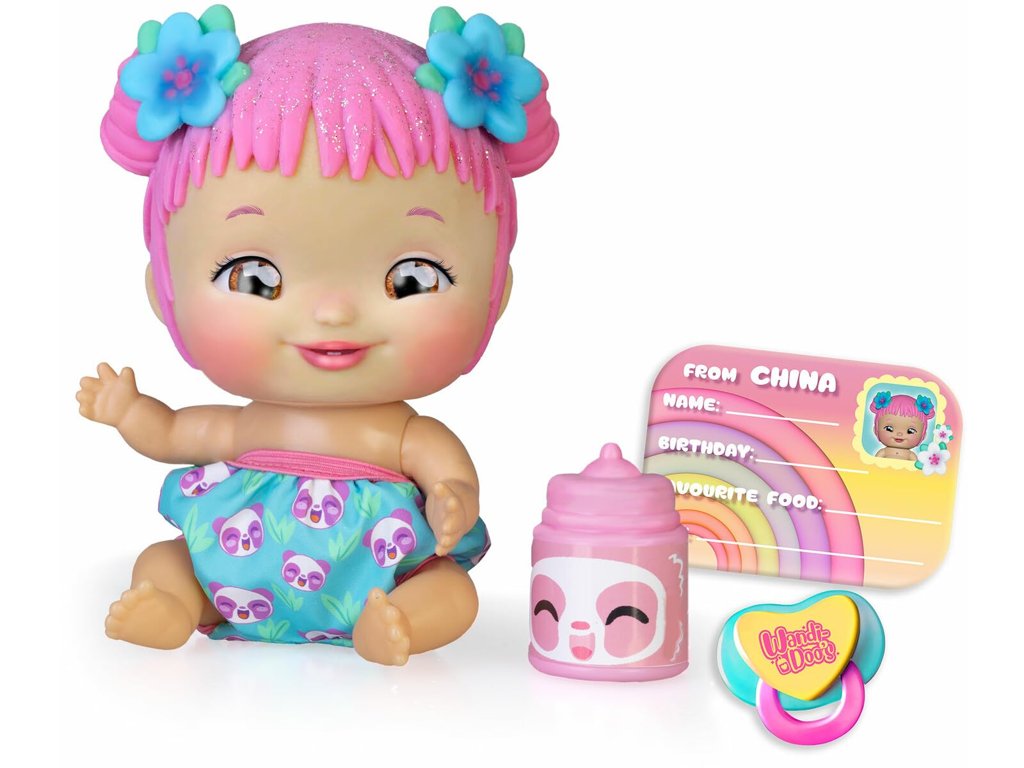 Wandi Doo's from China, Muñeca Bebé Asiática de China, Habla con el Lenguaje Universal de los Bebés