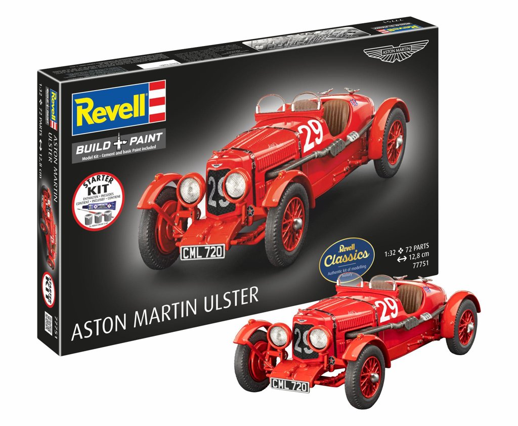 Aston Martin Ulster 1:32: kit Revell con pintura – ¡Montaje fácil!