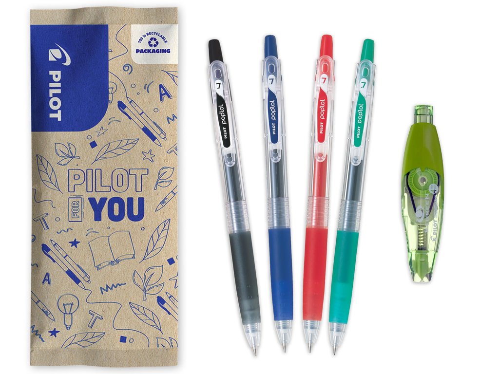 PILOT - 4 Pop'Lol + 1 Corrector - Roller Tinta Gel - 4 Colores