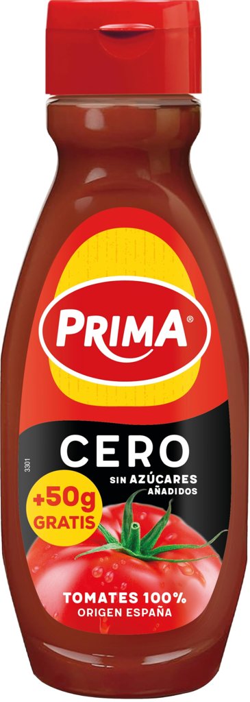 Ketchup Cero de Prima: sabor sin azúcar y bajo en calorías