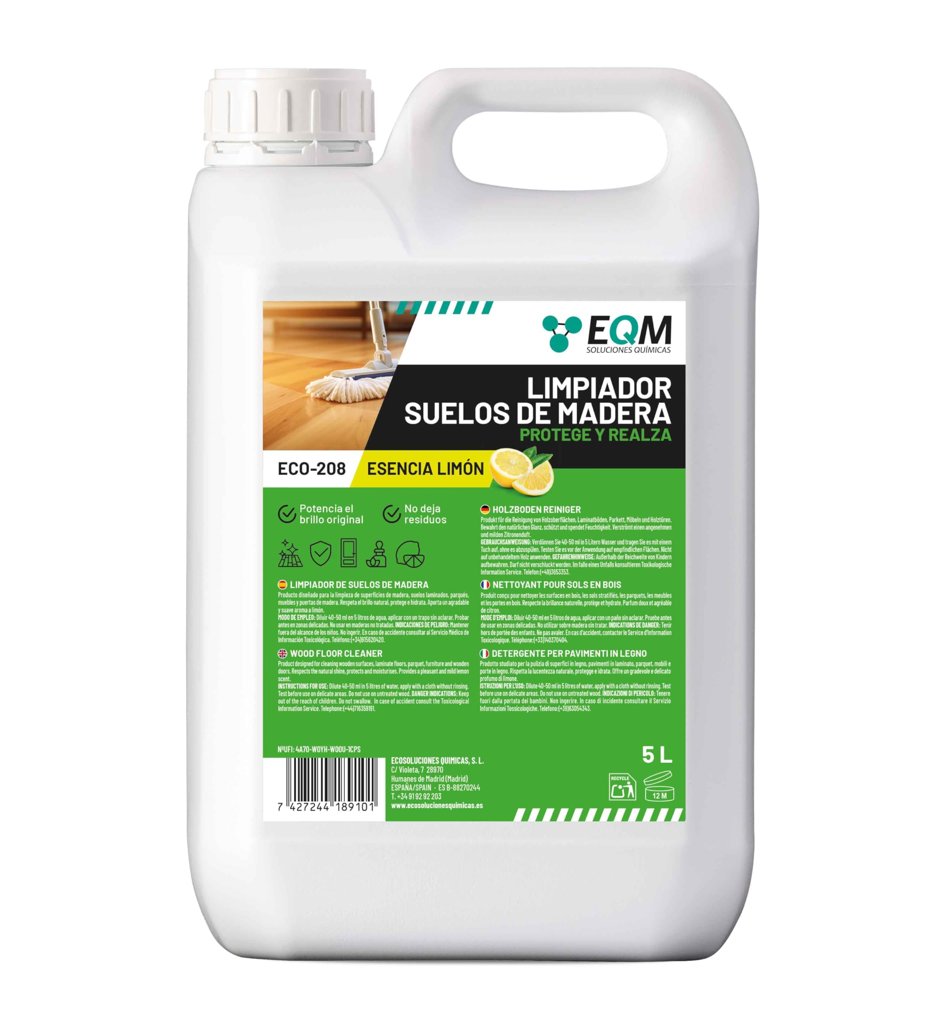 Eco-208: Limpiador 5L que cuida tus suelos de madera