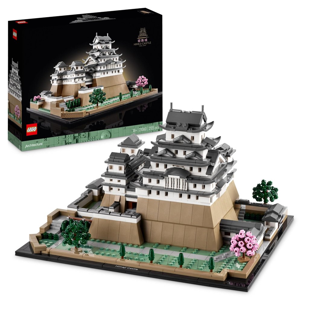 Set LEGO Architecture Castillo de Himeji 21060 (2125 piezas, monumento japonés, tejados y cerezos en flor, maq