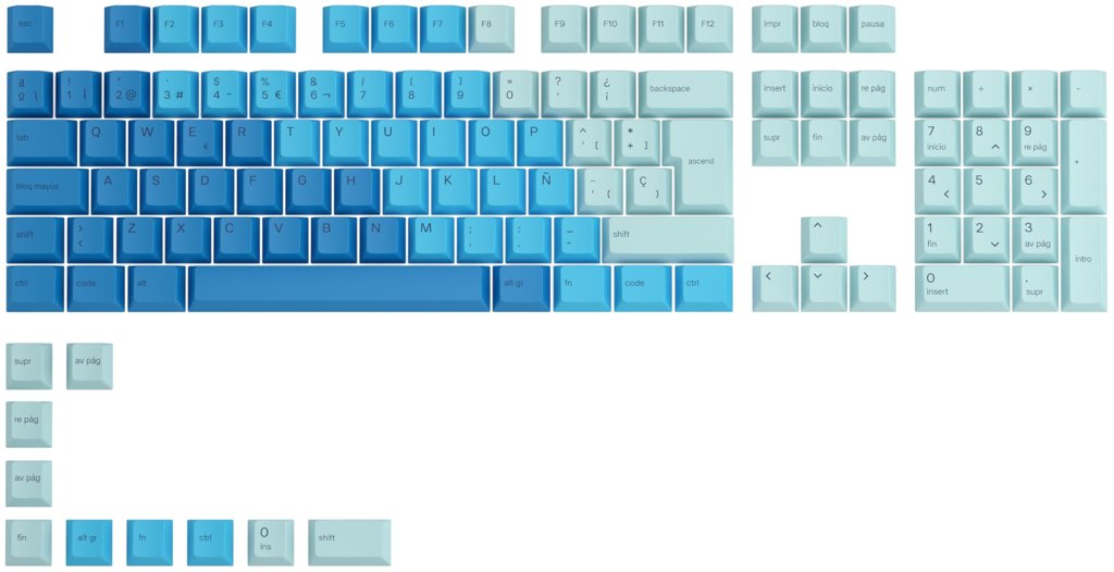 Keycaps PBT Glorious GPBT: toque oceánico y durabilidad total