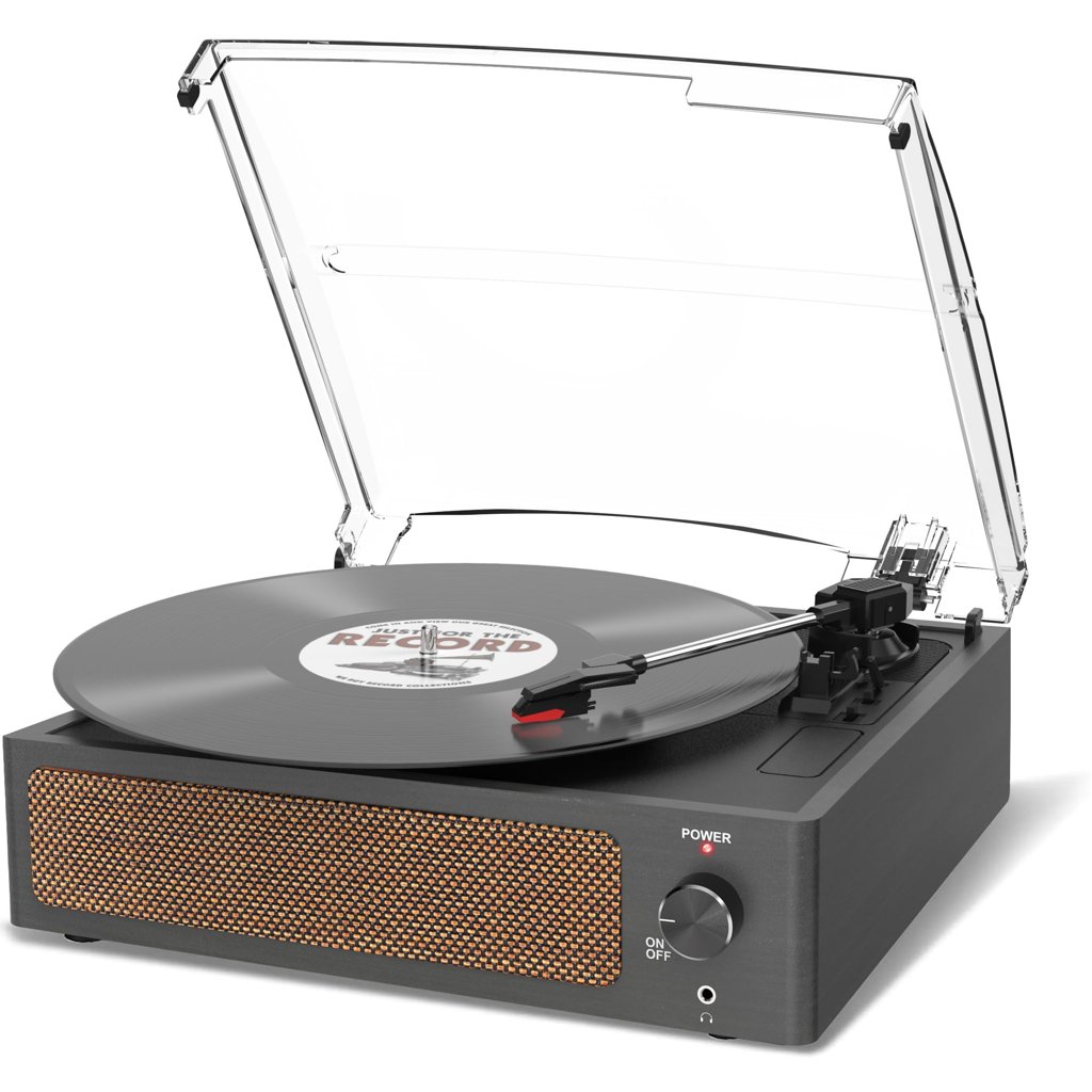 Tocadiscos de vinilo con altavoces integrados – Sonido retro en casa