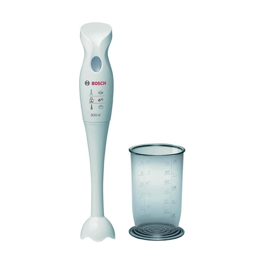 Batidora de Mano Bosch Mixxo MSM6B150 (300 W, Cuchilla de acero inoxidable, Vaso medidor incluido, Fácil limpi