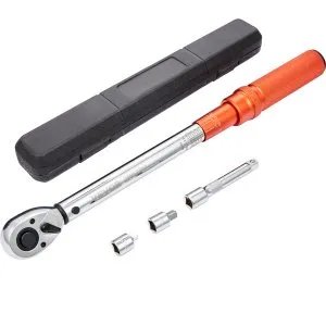 Llave dinamométrica 1/2" 14‑204 Nm con carraca de 72 dientes