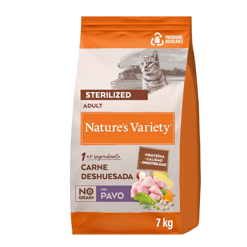 Pienso sin cereales para gatos esterilizados – 7 kg a precio imbatible