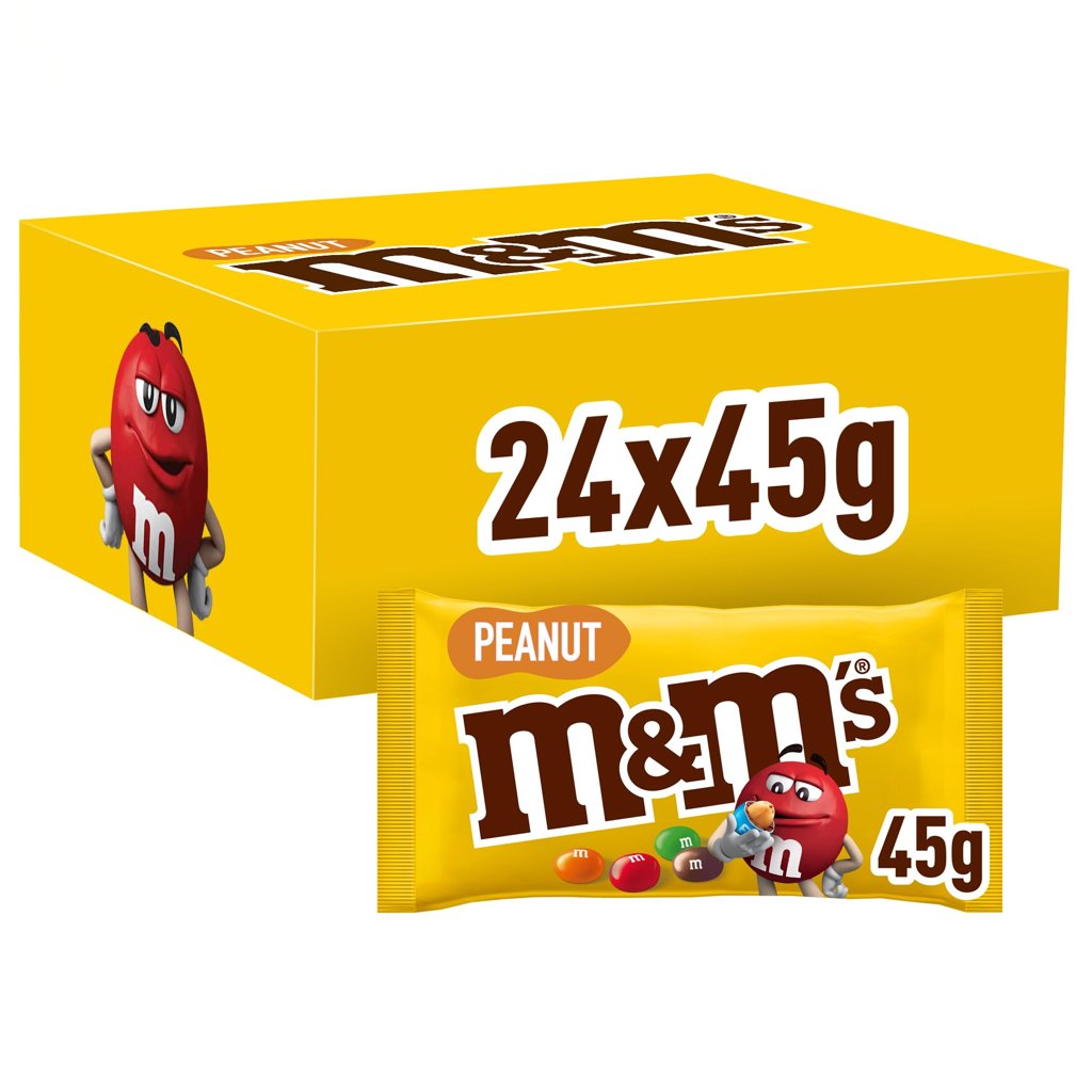 M&Ms Cacahuete: 24 bolsitas crujientes para picar sin parar