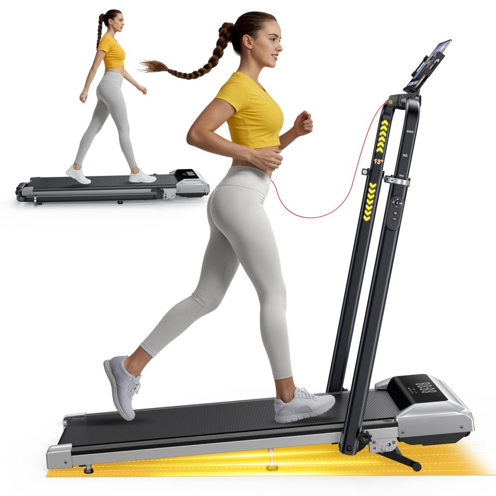 Cinta de correr plegable 6 en 1 con app y pantalla LED – Entrena en casa