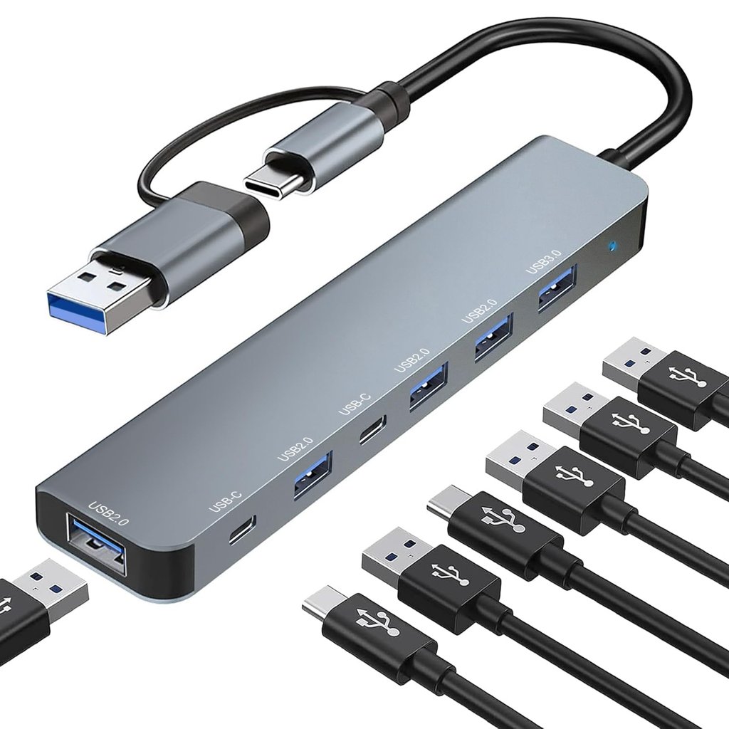 Docking Station 7 en 2: USB‑C y USB 3.0 a 5 Gbps