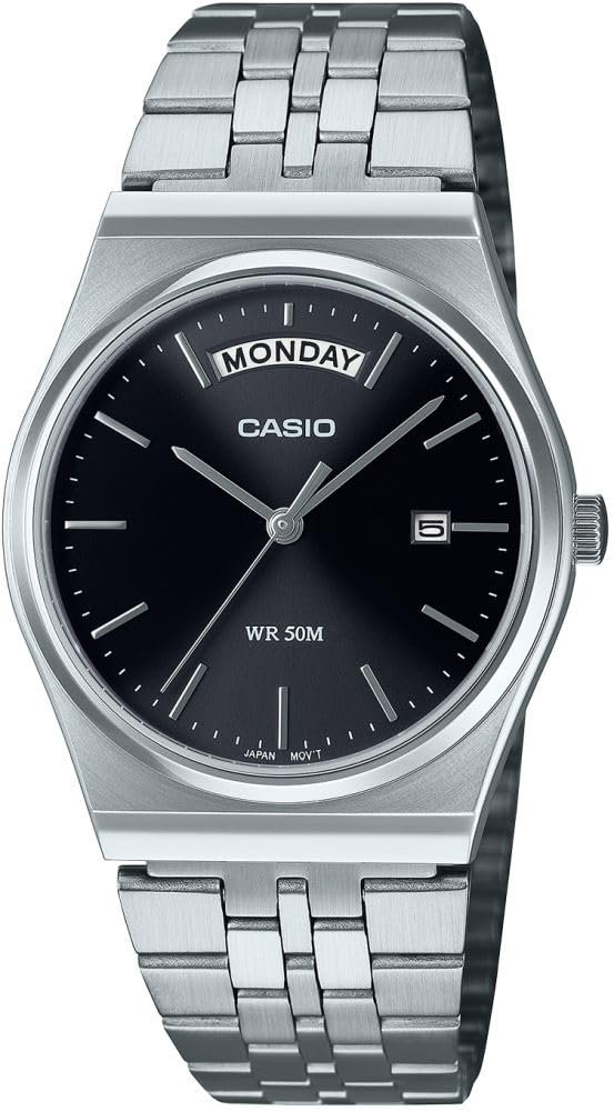 Casio Reloj analógico Digital para Hombre con Correa de Acero Inoxidable MTP-B146D-1AVDF