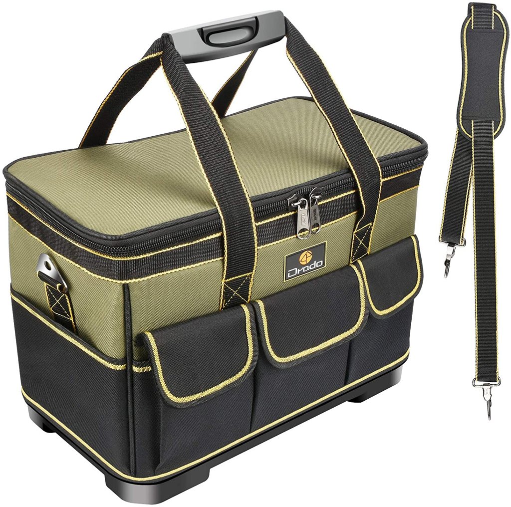 Drado Bolsa de Herramientas Profesional e Impermeable Con Correa Ajustable Para el Hombro (40 x 23 x 28 cm)