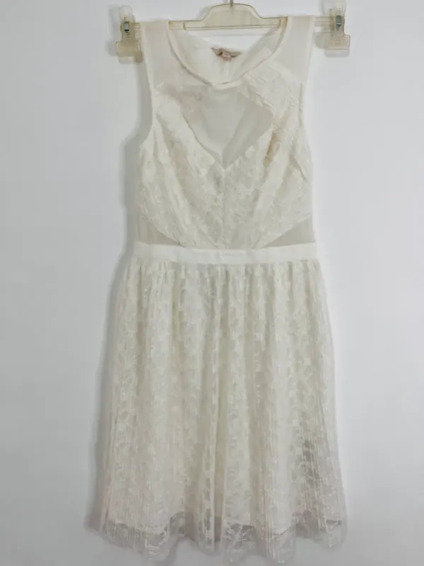 Vestido de Encaje y Tul Guess - Blanco/Marfil - Talla 34 (XS) - Cóctel/Fiesta