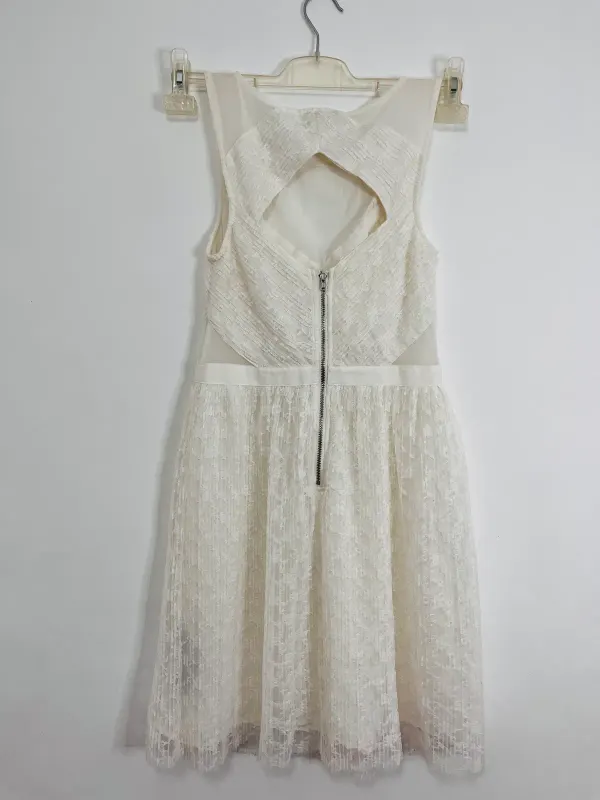 Vestido de Encaje y Tul Guess - Blanco/Marfil - Talla 34 (XS) - Cóctel/Fiesta