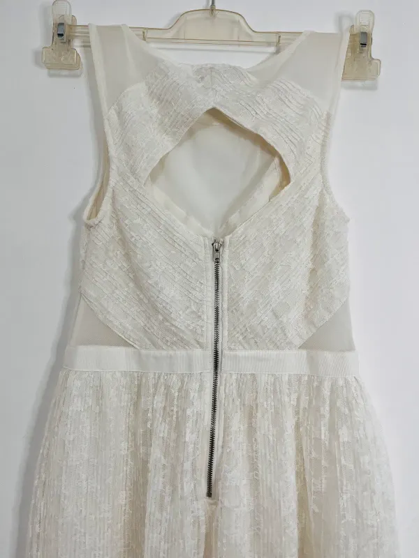Vestido de Encaje y Tul Guess - Blanco/Marfil - Talla 34 (XS) - Cóctel/Fiesta