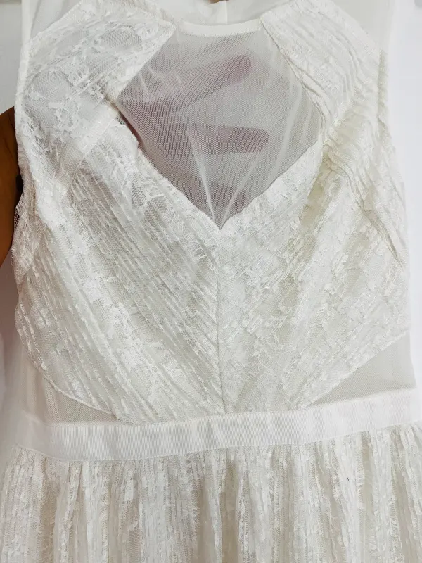 Vestido de Encaje y Tul Guess - Blanco/Marfil - Talla 34 (XS) - Cóctel/Fiesta