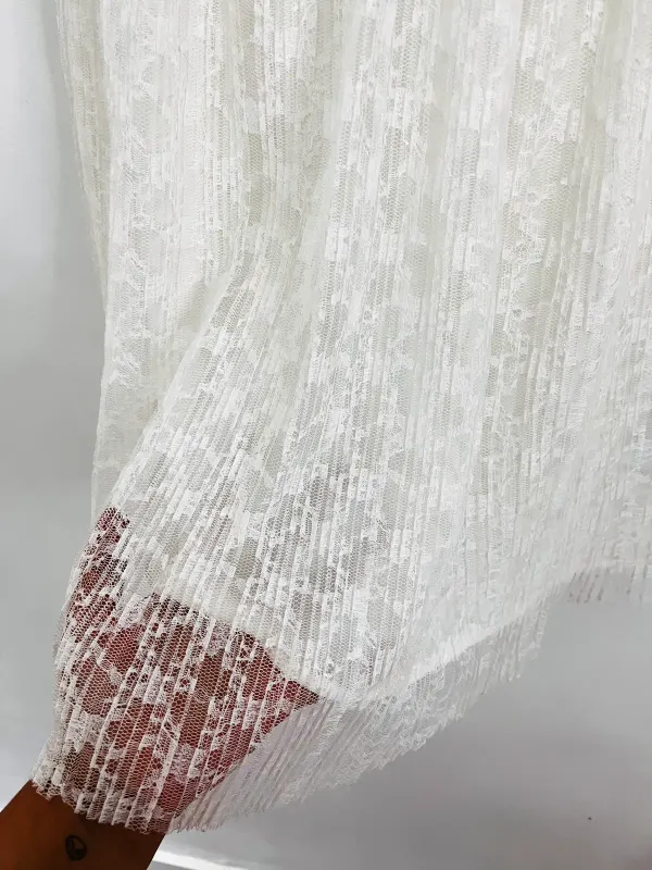 Vestido de Encaje y Tul Guess - Blanco/Marfil - Talla 34 (XS) - Cóctel/Fiesta