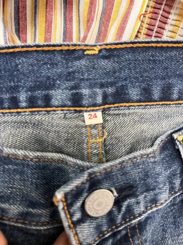 Shorts Vaqueros Levi’s - Talla W24 (Talla 34/XS) - Azul Oscuro Deshilachado
