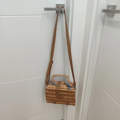Bolso cesta mimbre