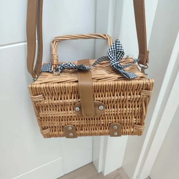 Bolso cesta mimbre