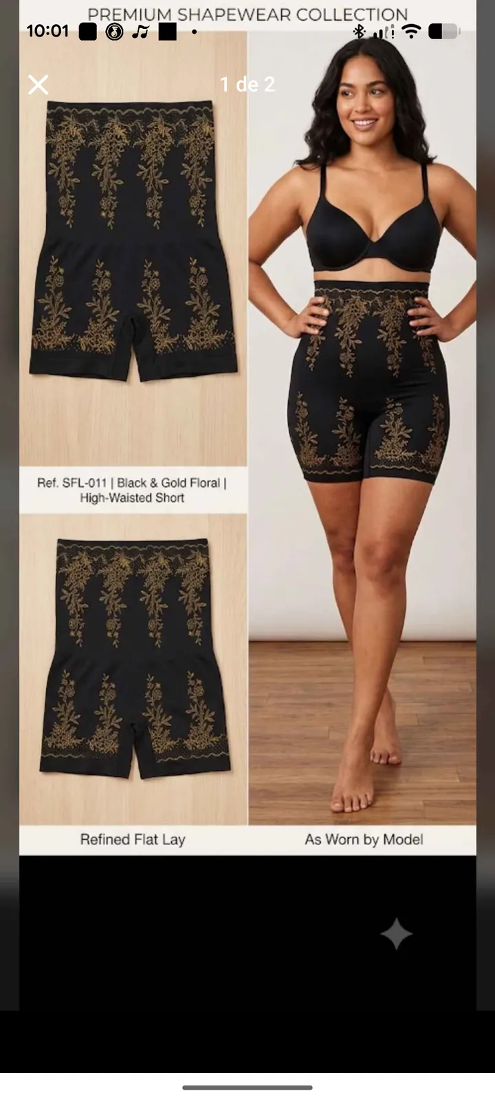 faja negra con dorado short