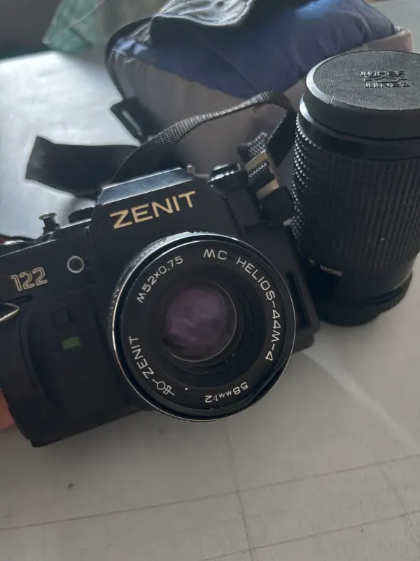 Cámara analógica Zenit 122  con 2 objetivos, cámara de carrete vintage